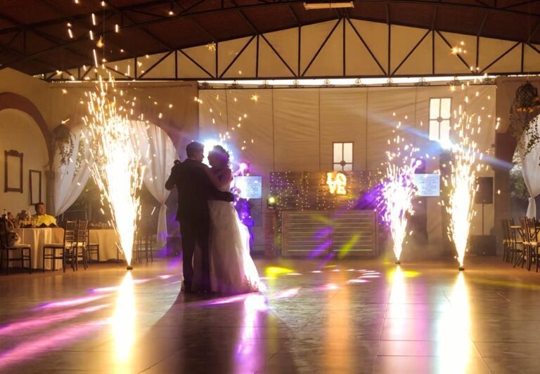 Pirotecnia fria para boda